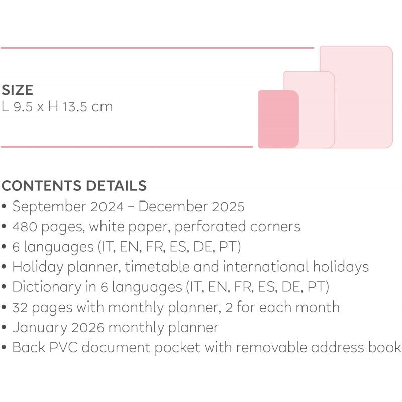 Agenda Small Legami Daisy 2024/2025 16 Mesi Giornaliera
