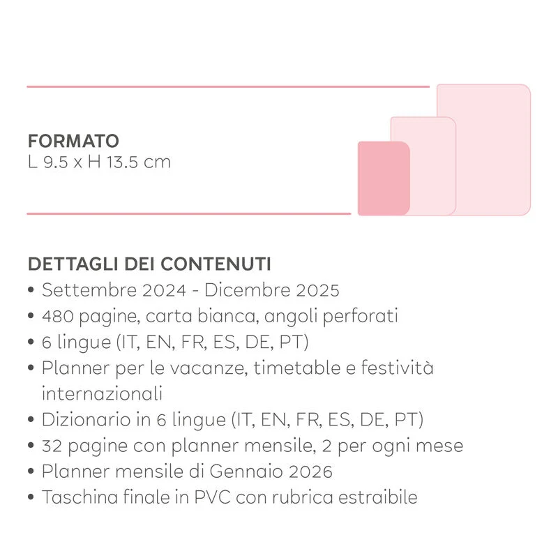 Agenda Small Legami Unicorn 2024/2025 16 Mesi Giornaliera