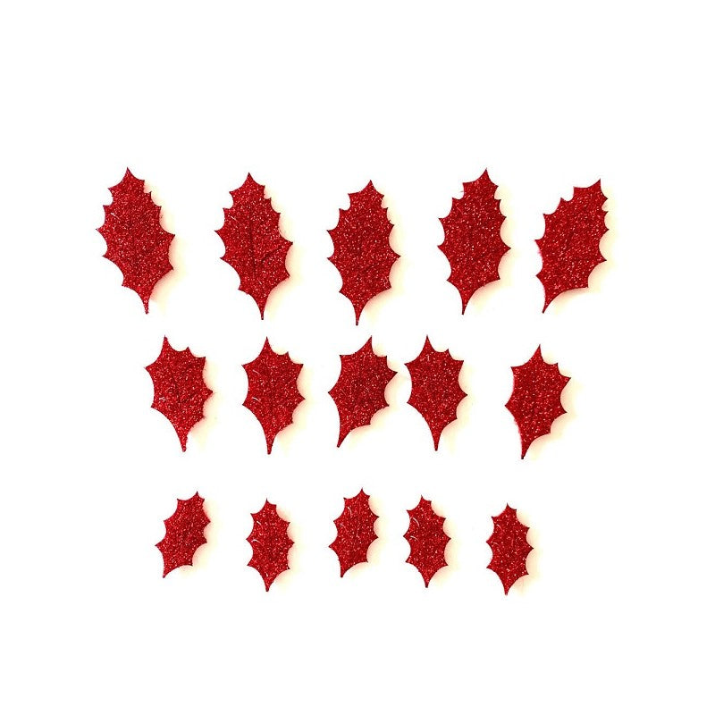 Agrifoglio Feltro Stardust 20x18 Cm - Termoformabile 3 Mm - Rosso Glitter     - Renkalik