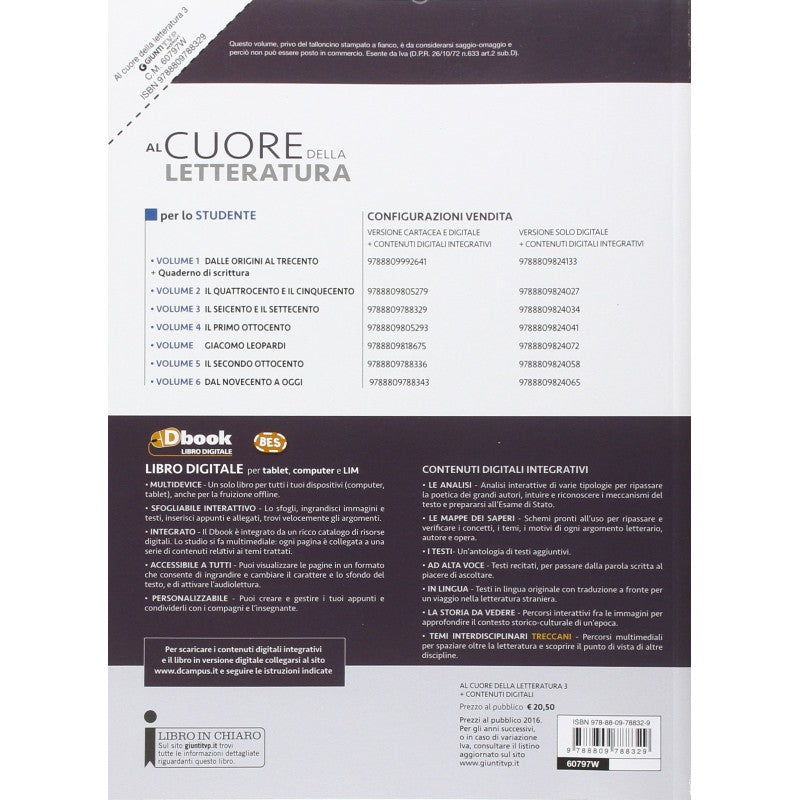 Al Cuore Della Letteratura Vol. 3
