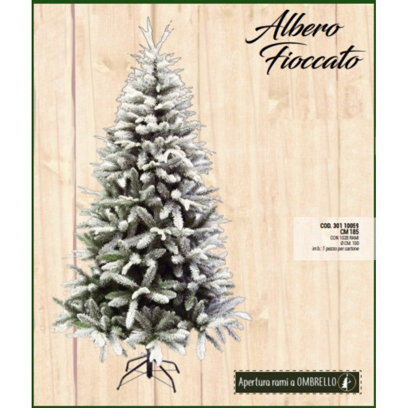 Albero Di Natale Giocoplast Fioccato 185cm
