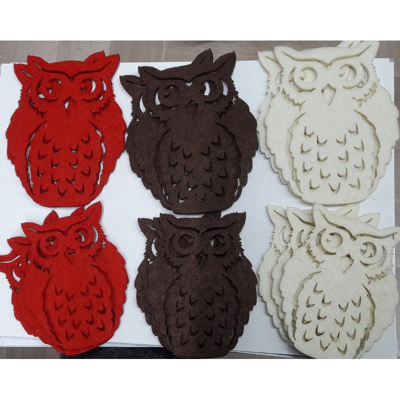 Applicazioni In Feltro Gufi