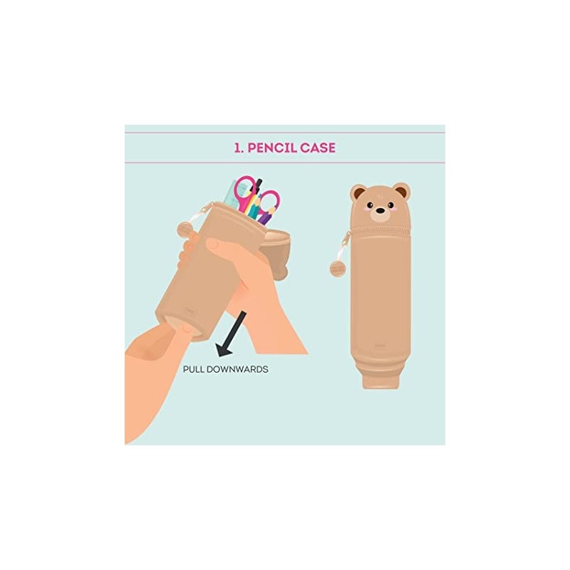 Astuccio 2 In 1 Morbido Silicone - Kawaii - Teddy Bear - Legami