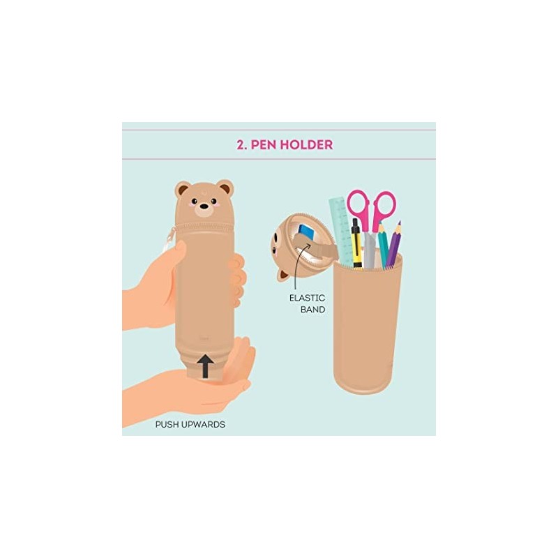 Astuccio 2 In 1 Morbido Silicone - Kawaii - Teddy Bear - Legami