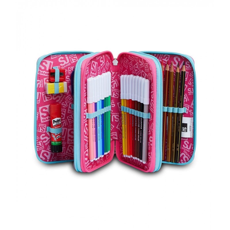 Astuccio 3 Zip Animali Da Sj Girl - Seven