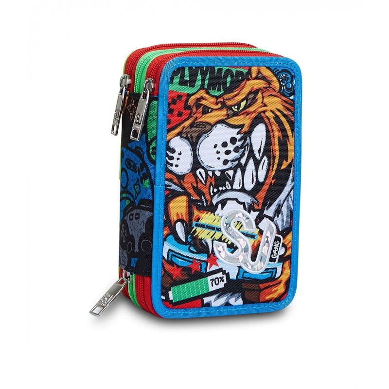 Astuccio 3 Zip Animali Fantasy Da Sj Boy - Seven