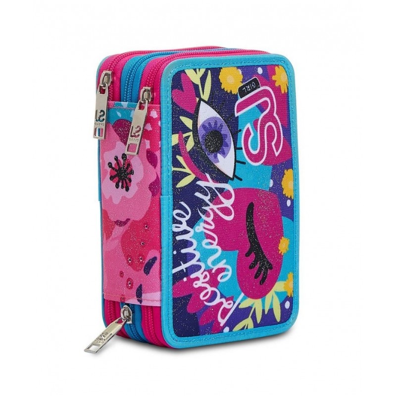 Astuccio 3 Zip Facce Da Sj - Seven