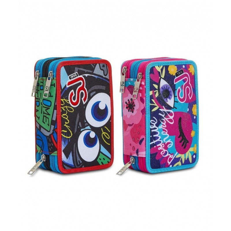 Astuccio 3 Zip Facce Da Sj - Seven