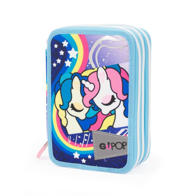 Astuccio 3 Zip Gopop Unicorn