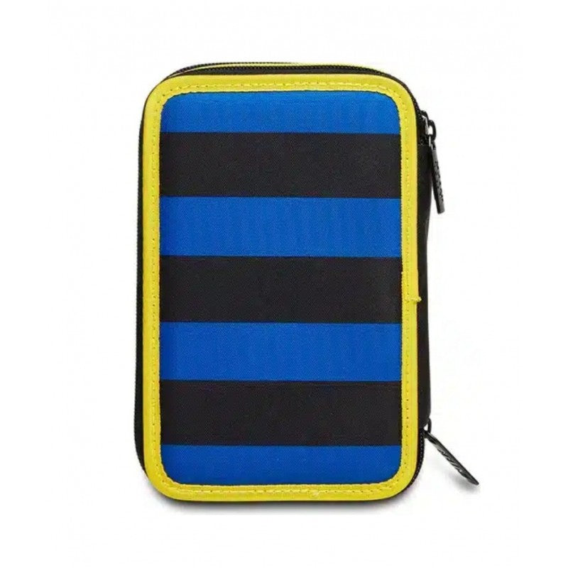 Astuccio 3 Zip Inter Backof The Net, Blu E Nero, Completo Di Matite, Pennarelli Etc.