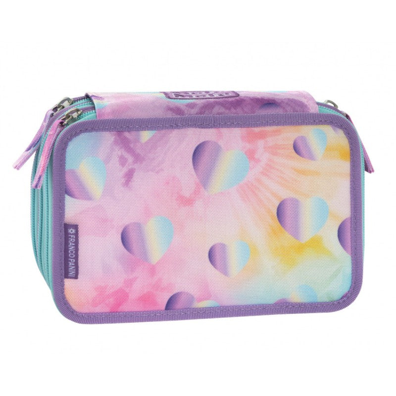 Astuccio 3 Zip Mofu Mofu Gatto Lilla