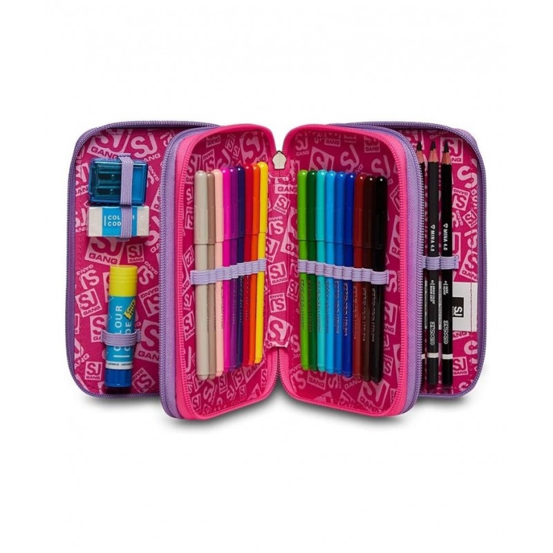 Astuccio 3 Zip Sj Gang Fleecy Girl - 2023/2024