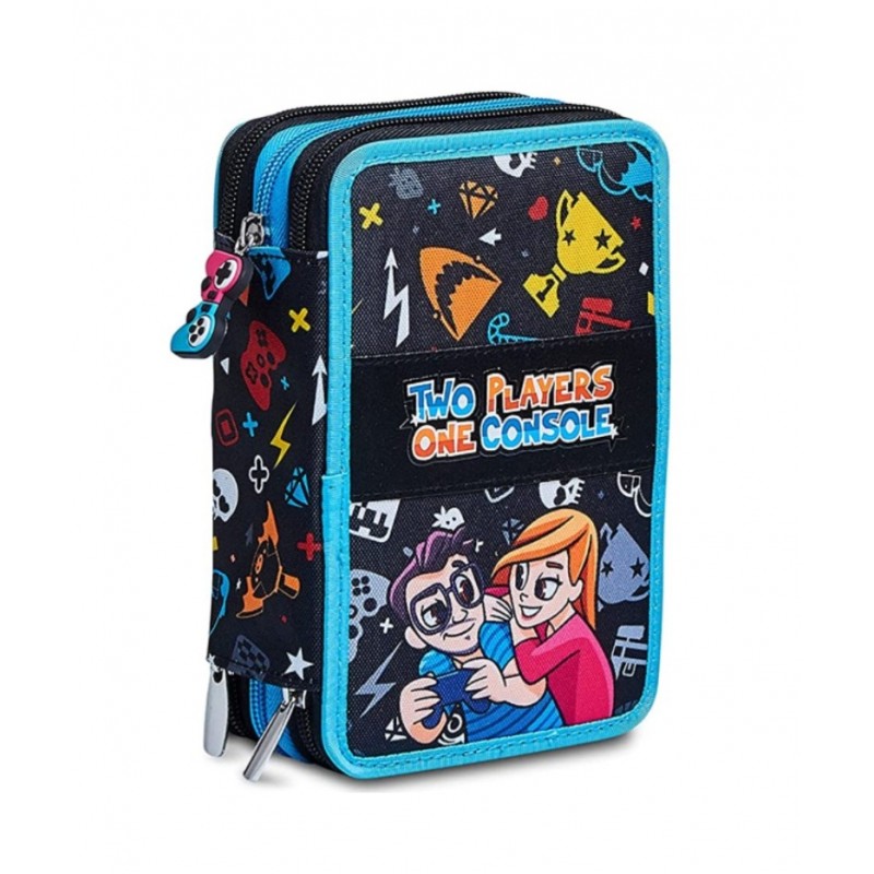 Astuccio 3 Zip Twoplayers One Console - Seven