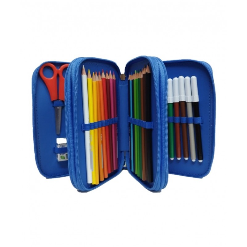 Astuccio Completo 3 Zip Sonic & Friends