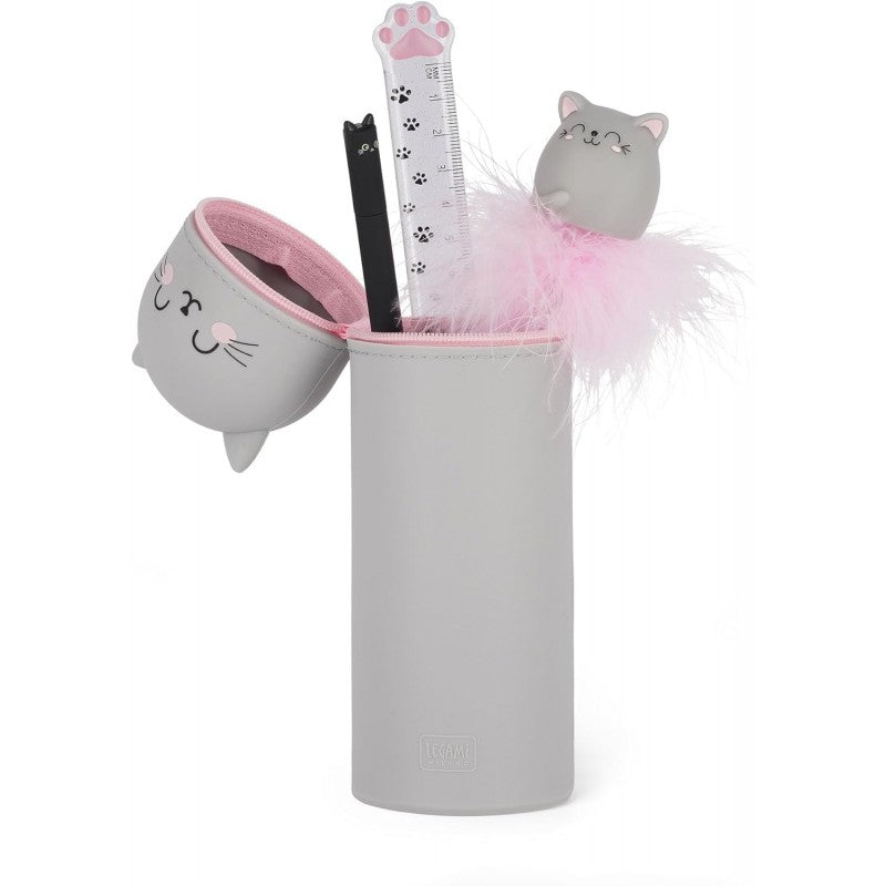 Astuccio Kawaii 2 In 1 Morbido Silicone - Legami - Kitty