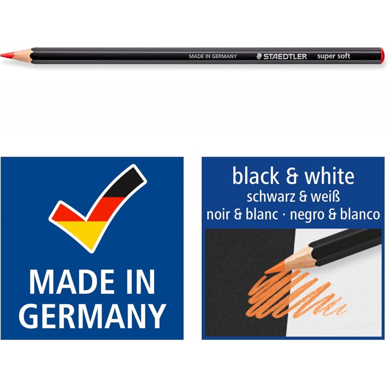Astuccio Metallo 12 Pastelli Super Soft - Mina Super Morbida - Staedtler