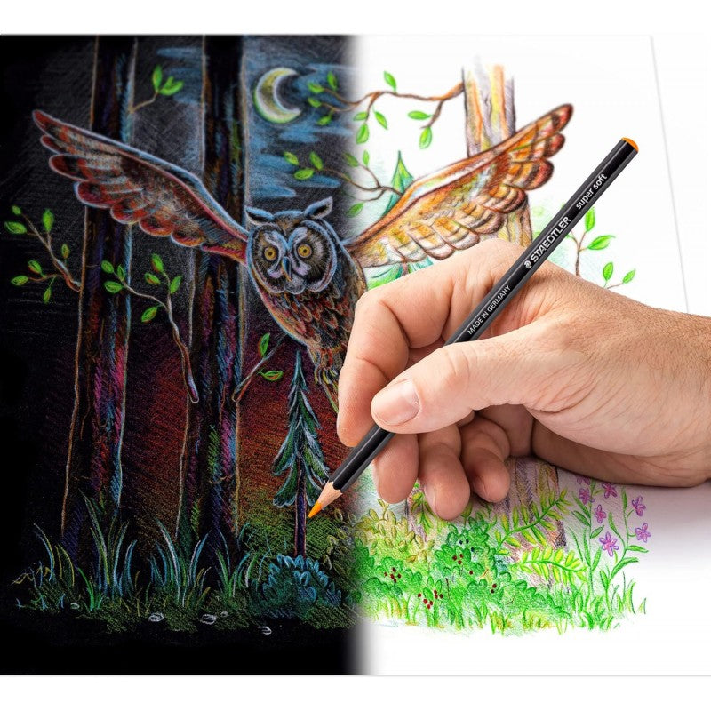 Astuccio Metallo 24 Pastelli Super Soft - Mina Super Morbida - Staedtler