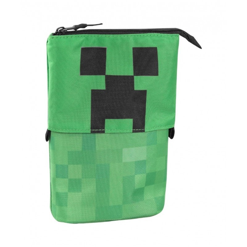 Astuccio Minecraft Verticale Portatutto Telescopico, Tasca Con Zip