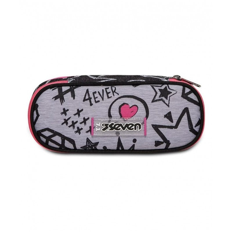 Astuccio Ovale Round Plus Seven Zipper Glamy