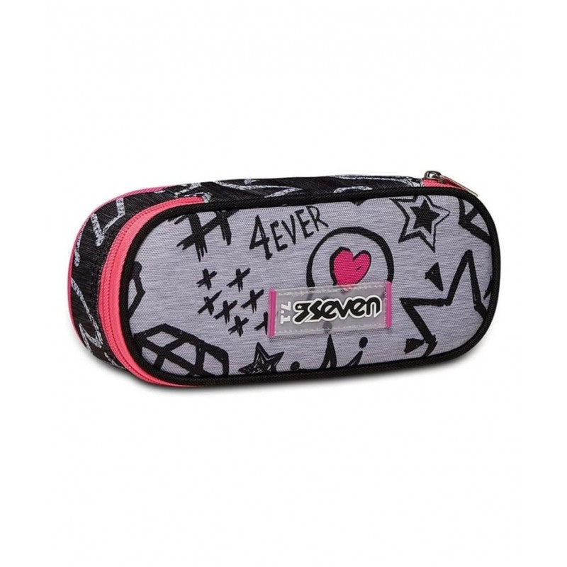 Astuccio Ovale Round Plus Seven Zipper Glamy