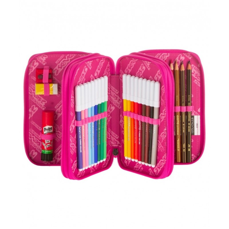 Astuccio Tre Zip Mandala Blu – Seven