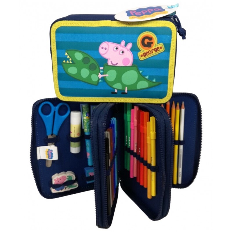 Astuccio Tre Zip Peppa Pig George