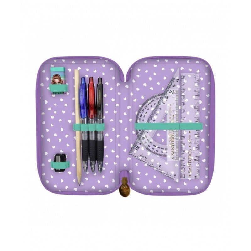 Astuccio Tre Zip Santoro Gorjuss Be Kind To Our Planet - 607gj27