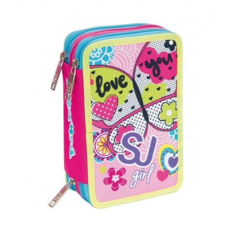 Astuccio Tre Zip Sj Gang Girl Pen Pad - Seven
