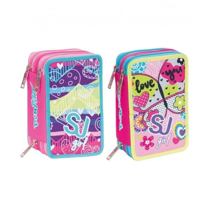 Astuccio Tre Zip Sj Gang Girl Pen Pad - Seven