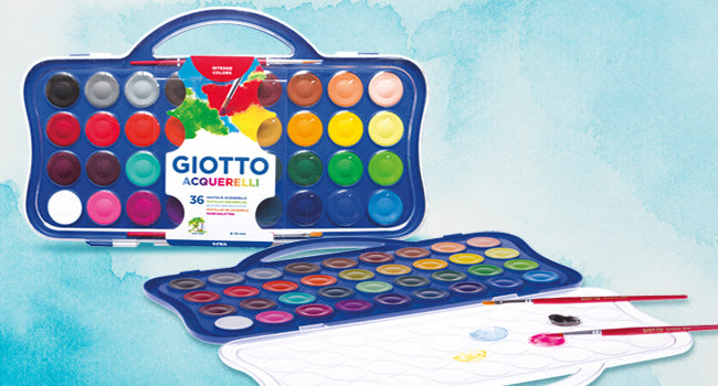 Pastiglie Acquerelli Giotto - 36 colori assortiti