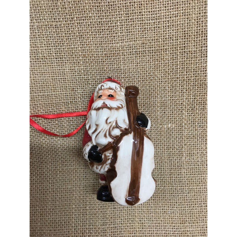 Babbo Natale In Ceramica Lucida