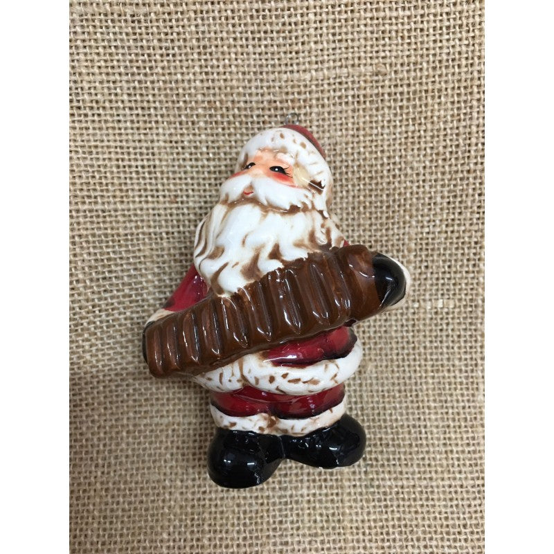 Babbo Natale In Ceramica Lucida