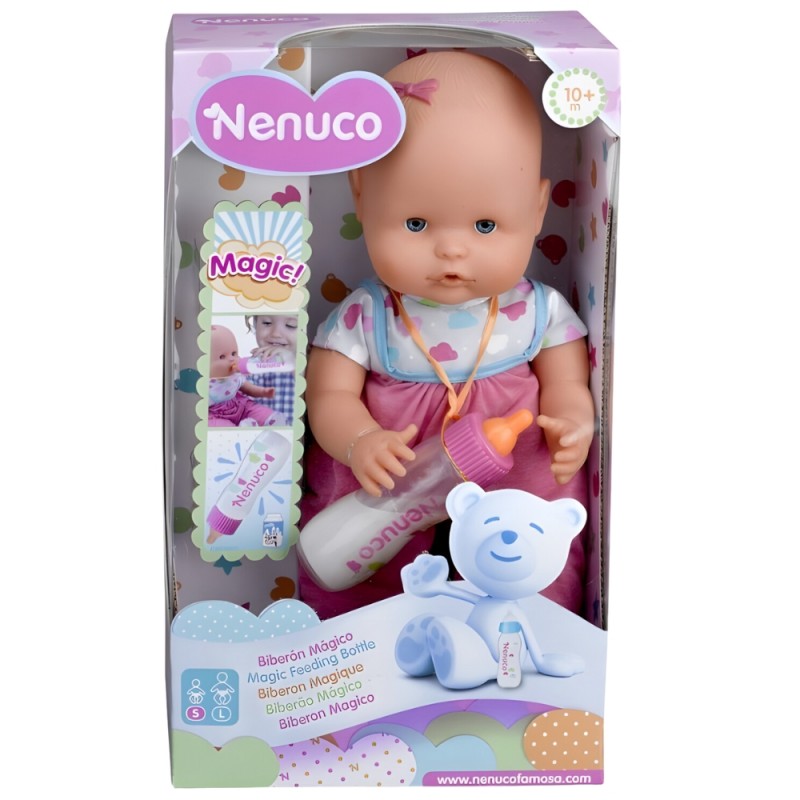 Bambola Nenuco Biberon Magico - Rosa
