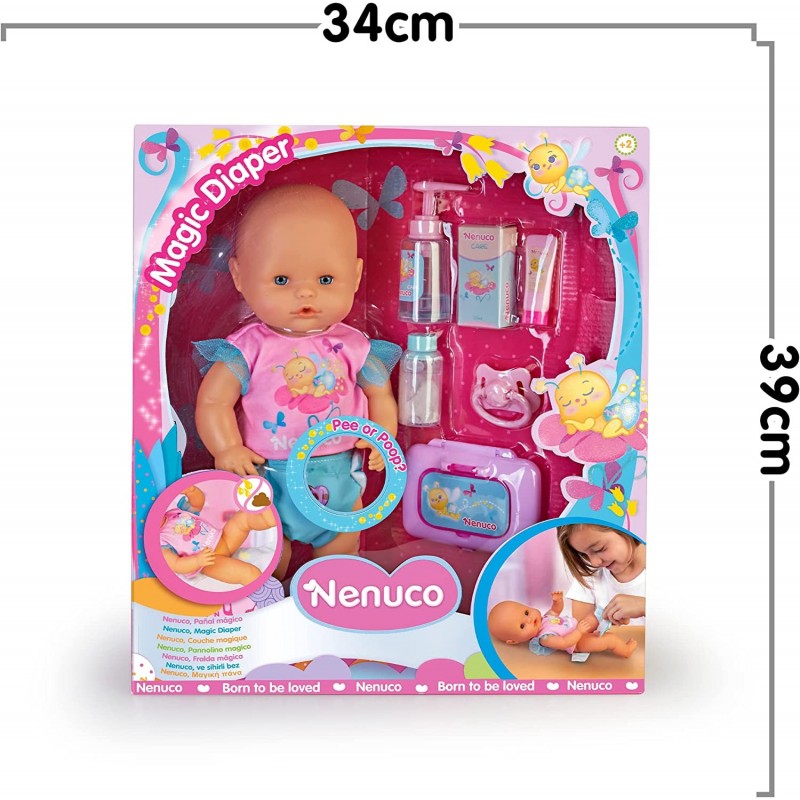 Bambola Nenuco Pannolino Magico Con Accessori Per La Cura