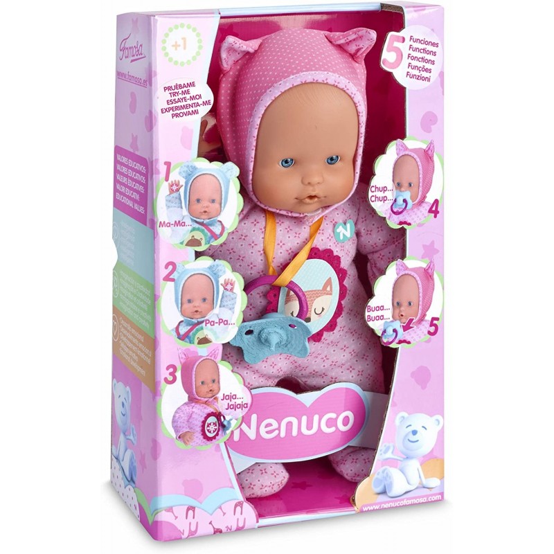 Bambola Nenuco Soft 5 Funzioni - Rosa
