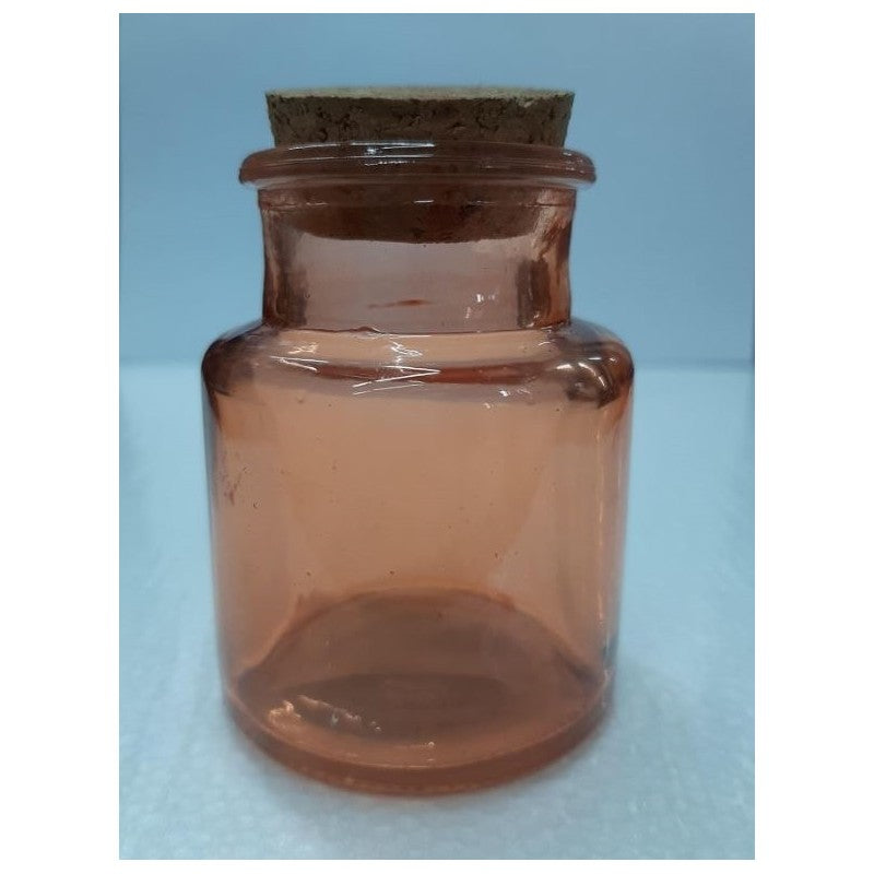 Barattolino Vetro Colorato Con Tappo Sughero – Arancione