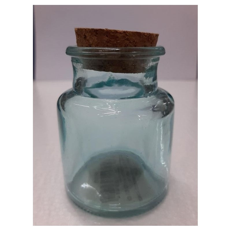 Barattolino Vetro Colorato Con Tappo Sughero – Blu