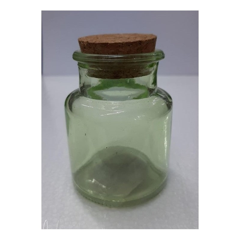 Barattolino Vetro Colorato Con Tappo Sughero – Verde