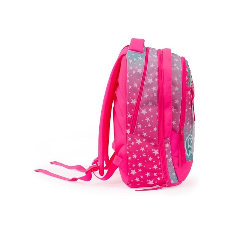 Barbie - Zaino Estensibile Round, Schienale Comfort Back,tasca Frontale E Interna,maniglia, Spallacci Imbottiti