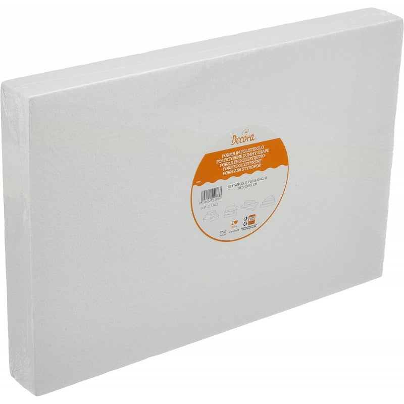 Base Rettangolare In Polistirolo Decora 30 X 45 X H 5 Cm