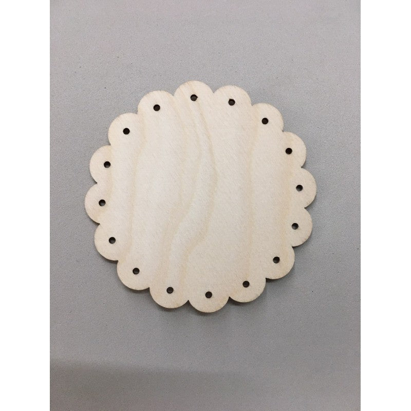 Base Tonda Festone In Legno