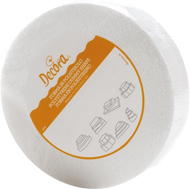 Base Tonda In Polistirolo Conf. 5pz Decora Ø 10 X H 7,5 Cm