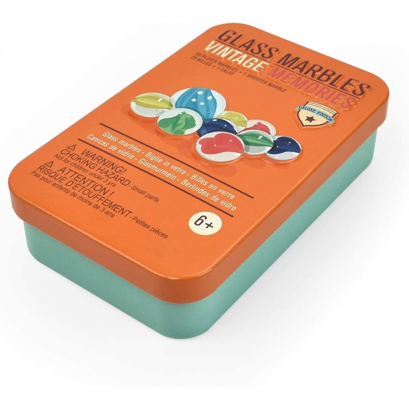 Biglie In Vetro, Glass Marbles, Contiene 20 Biglie E 1 Biglione, Vintage Memories - Legami