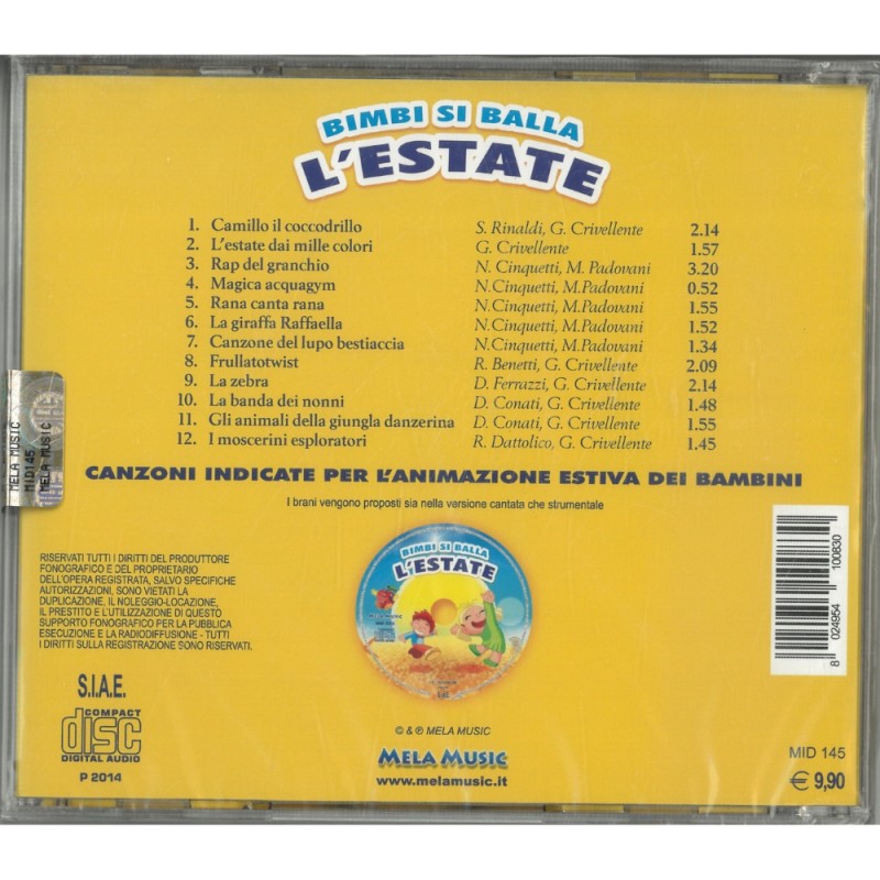 Bimbi Si Balla. L’estate. Cd Audio – Mela Music