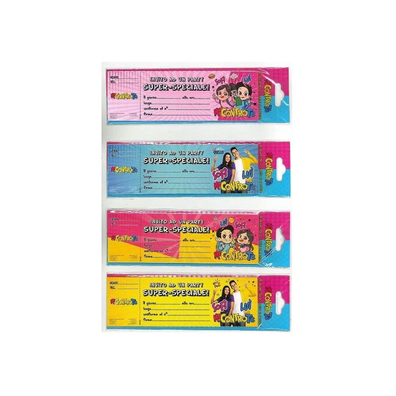 Blocchetto 20 Inviti Feste - Me Contro Te