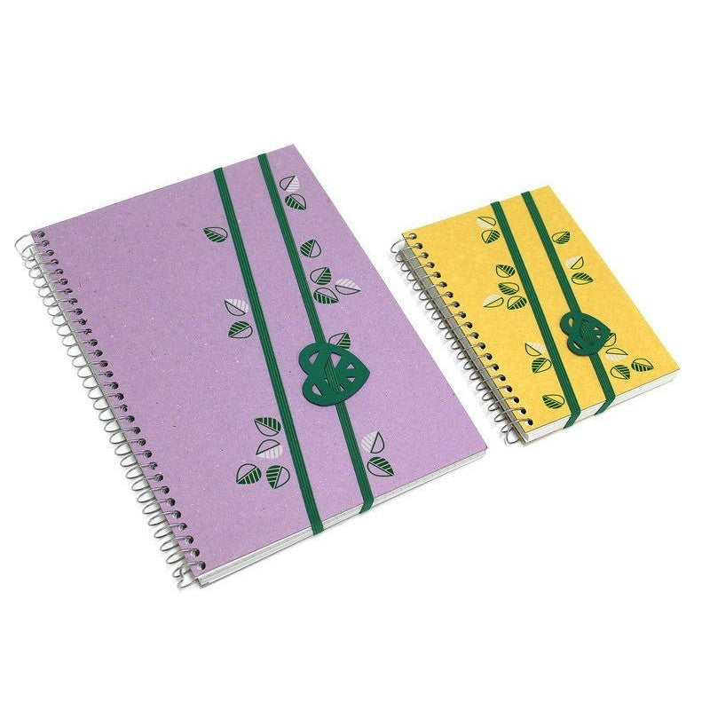 Blocco Notes Con Spirale Ed Elastico I Love Green 110 Fogli A6 80gr - Carta Riciclata - Colori Assortiti