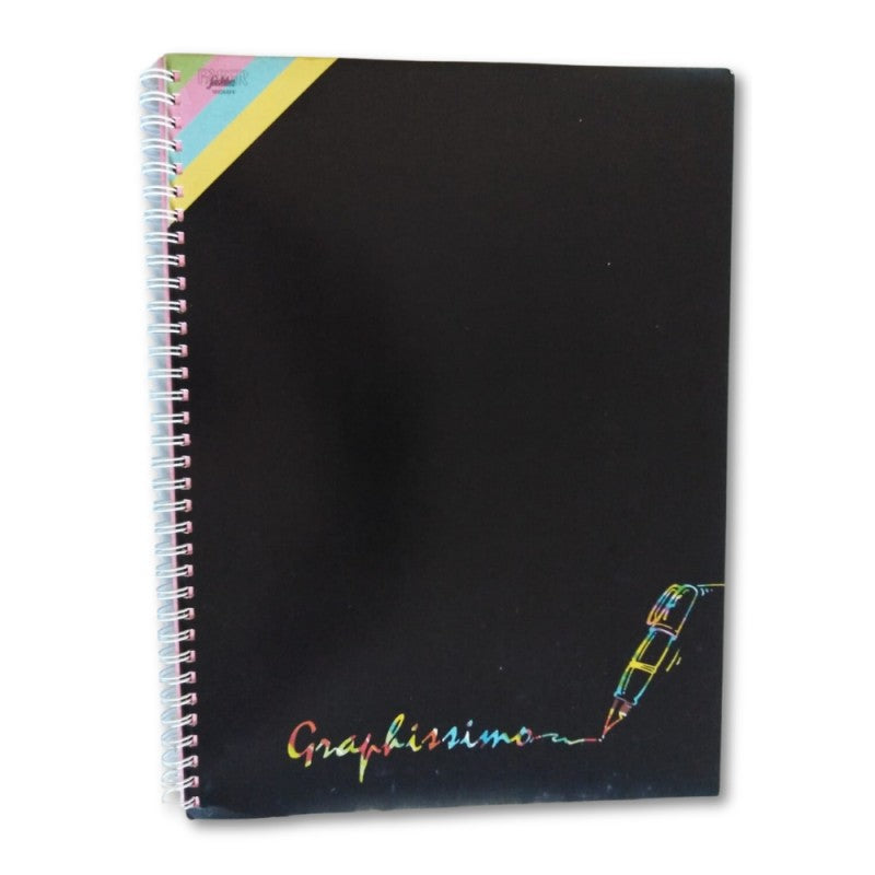 Block Notes Spiralato A4 Con 4 Fori, Fogli Colorati, Rigatura 10 Mm Su Un Solo Lato – Flex