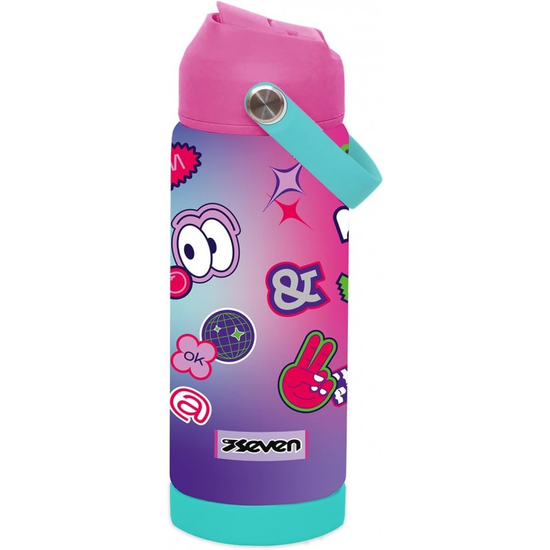 Borraccia Seven 550ml Con Cannuccia - Assortite