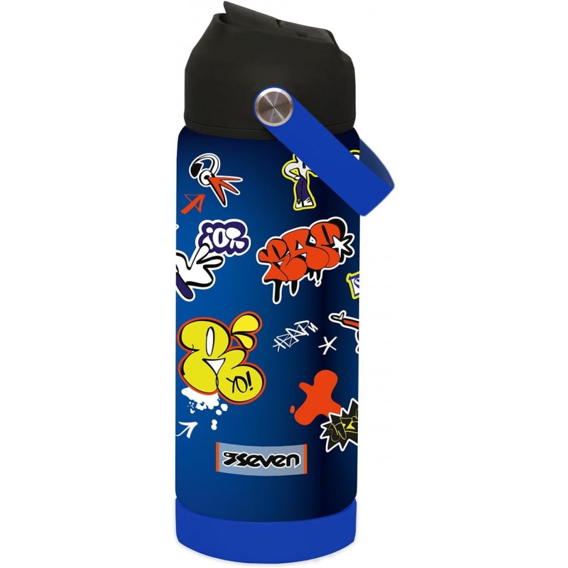 Borraccia Seven 550ml Con Cannuccia - Assortite