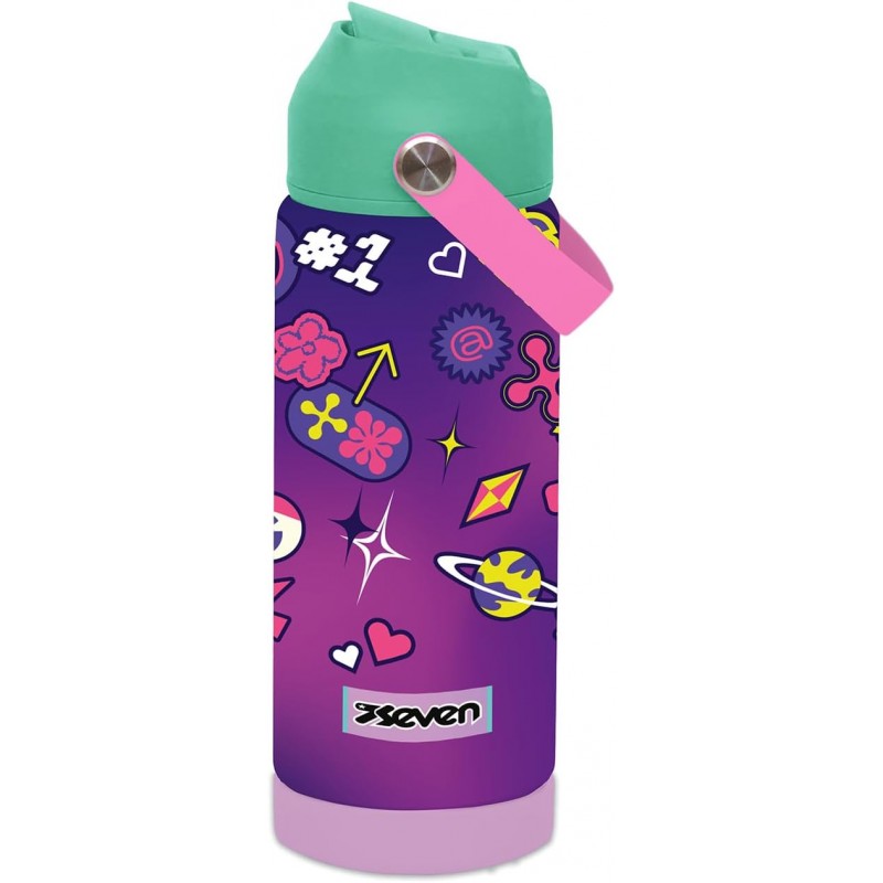 Borraccia Seven 550ml Con Cannuccia - Assortite